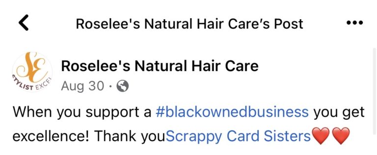 Customer Testimonial from Natural Hair Salon Client