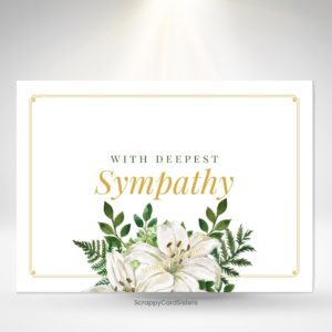 Peace Lily With Deepest Sympathy (7″x5″)