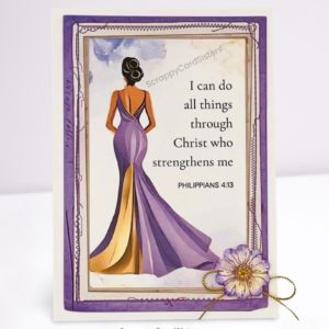 Woman of Strength Card & Fan Bundle | Bible Verse Philippians 4:13