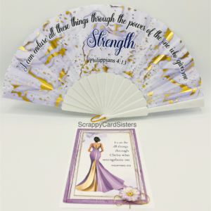 Woman of Strength Card & Fan Bundle | Bible Verse Philippians 4:13