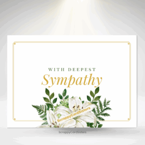 Peace Lily With Deepest Sympathy (5″x7″)