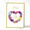 Scrappy Card Sisters - Happy Birthday Greeting Card with a floral heart
