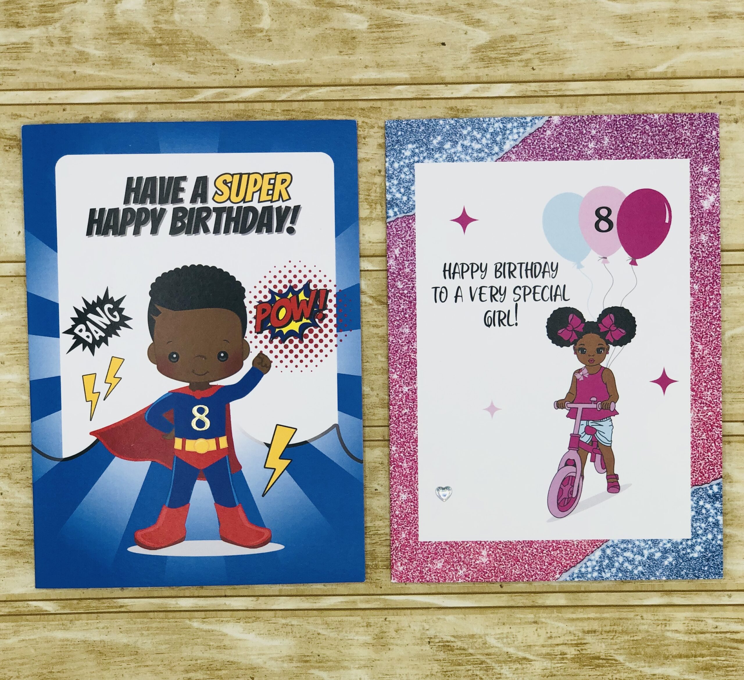 Scrappy Card Sisters Custom Greeting Cards - Boy and Girl