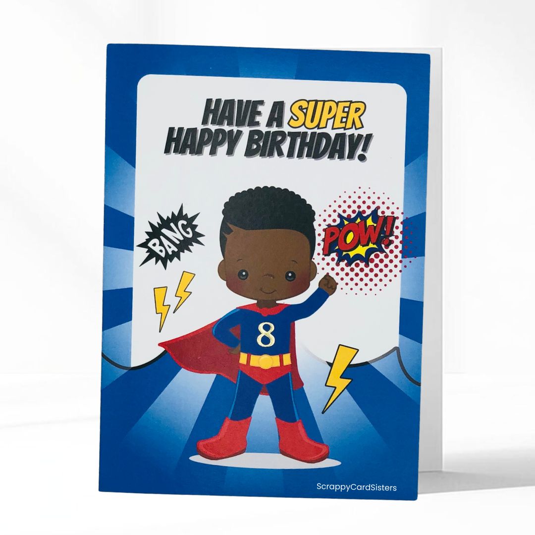Scrappy Card Sisters - Super Boy Birthday Card